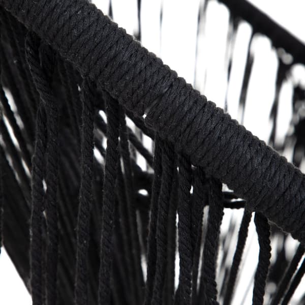 Fåtölj | ACAPULCO SPIRIT | gjord av svart macrame textilsnöre | 93x73x85 cm | 870977