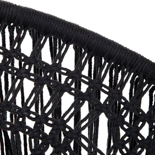 Fåtölj | ACAPULCO SPIRIT | gjord av svart macrame textilsnöre | 93x73x85 cm | 870977