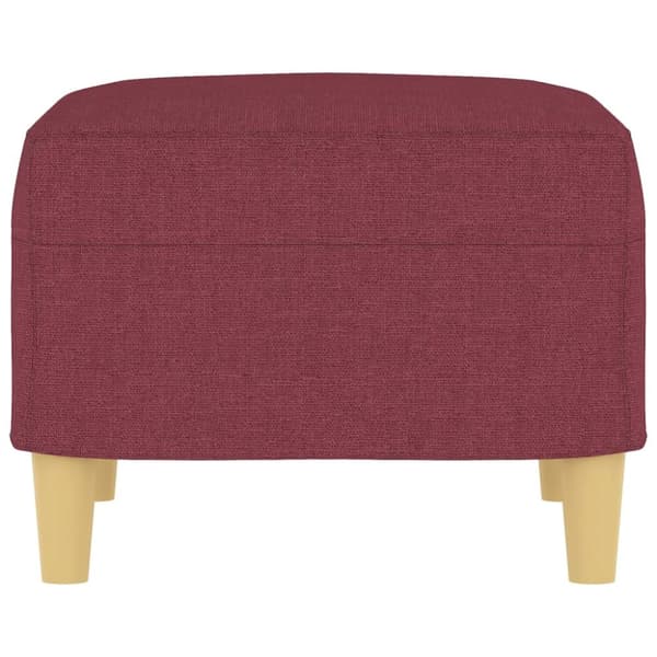 Fotpall Vinröd 60x50x41 cm tyg