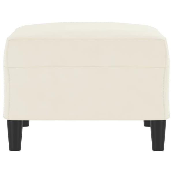 fodskammel 70x55x41 cm velour cremefarvet