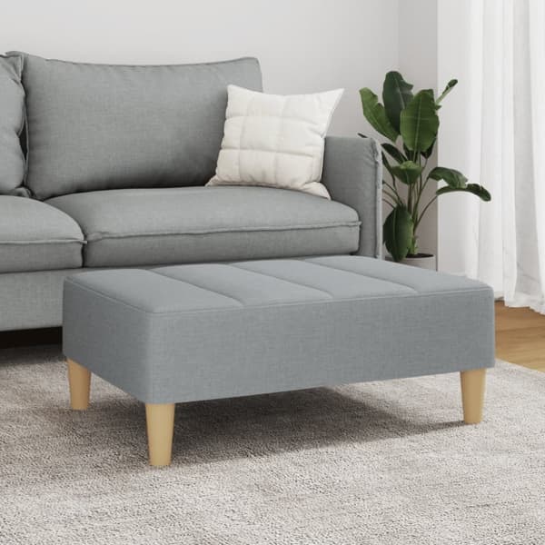 fodskammel 77x55x31 cm stof lysegrå