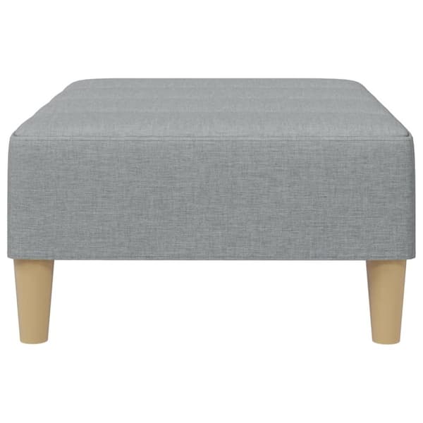 fodskammel 77x55x31 cm stof lysegrå