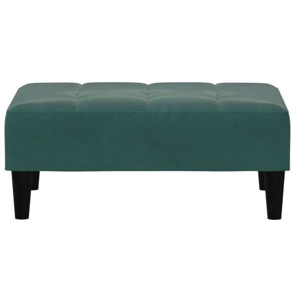Fotpall mörkgrön 77x55x31 cm sammet