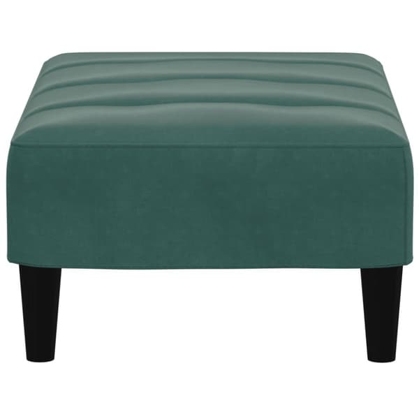 Fotpall mörkgrön 77x55x31 cm sammet