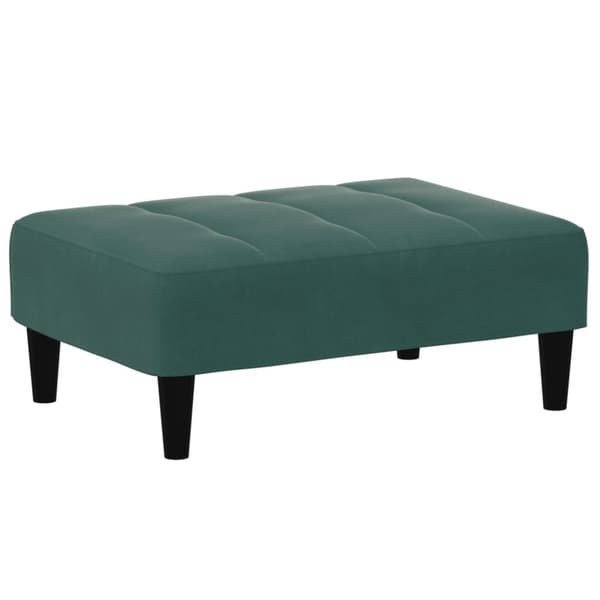 Fotpall mörkgrön 77x55x31 cm sammet
