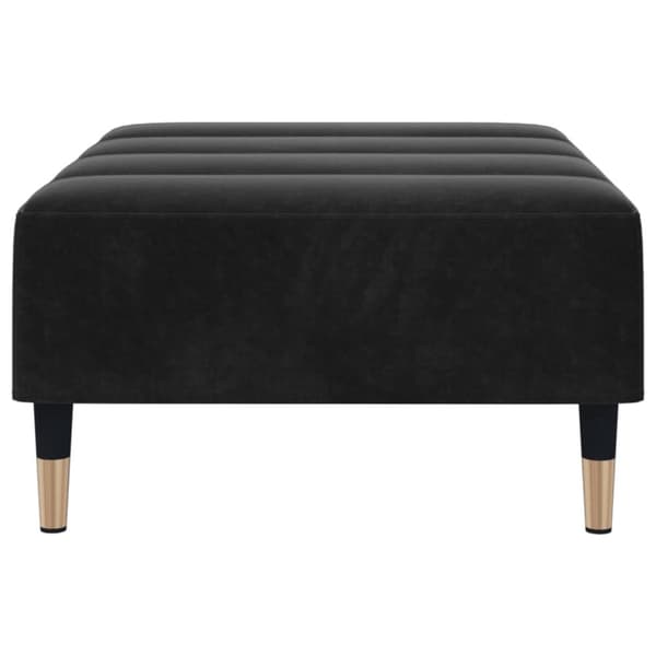 Fotpall svart 77x55x31 cm sammet