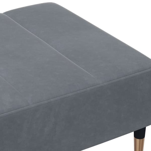 fodskammel 77x55x31 cm velour mørkegrå