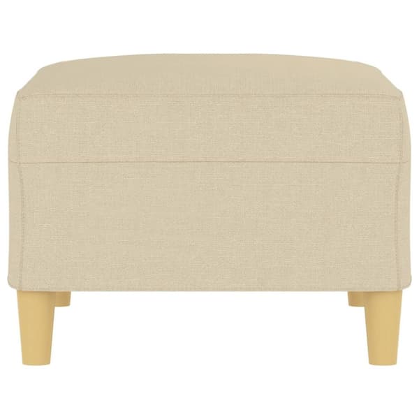 Fotpall gräddvit 70x55x41 cm tyg