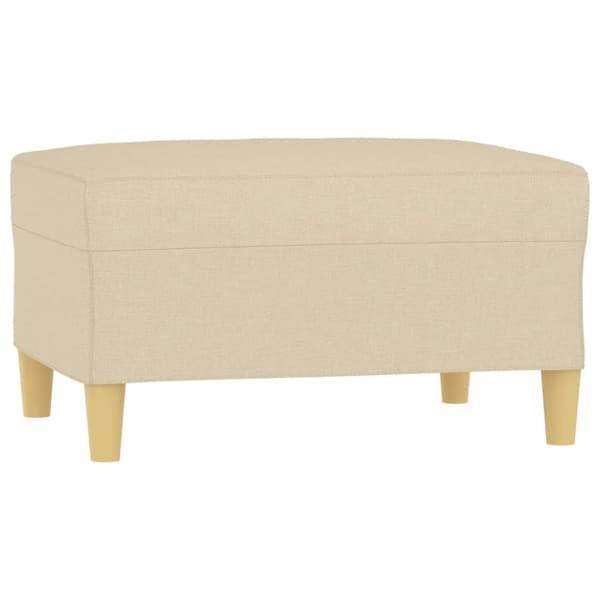 Fotpall gräddvit 70x55x41 cm tyg