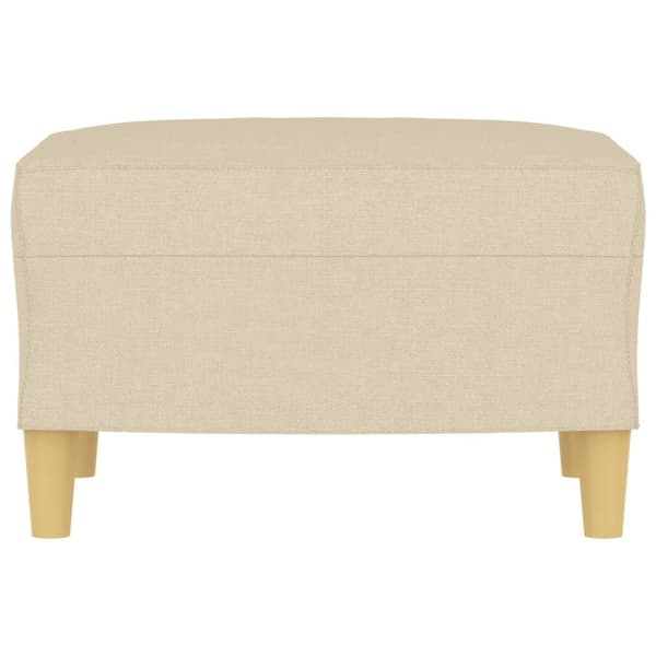 fodskammel 60x50x41 cm stof cremefarvet