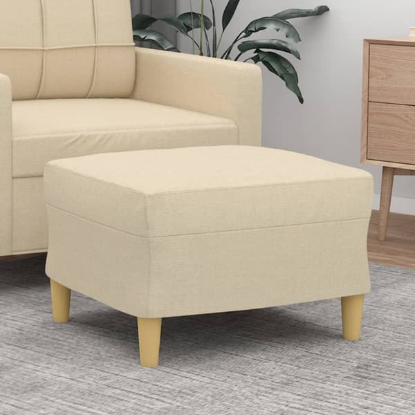 fodskammel 60x50x41 cm stof cremefarvet
