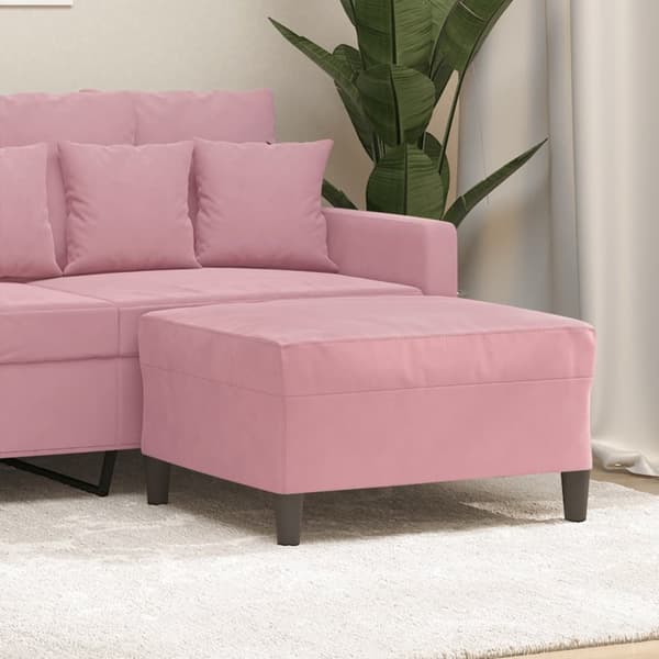Fotpall Rosa 70x55x41 cm sammet