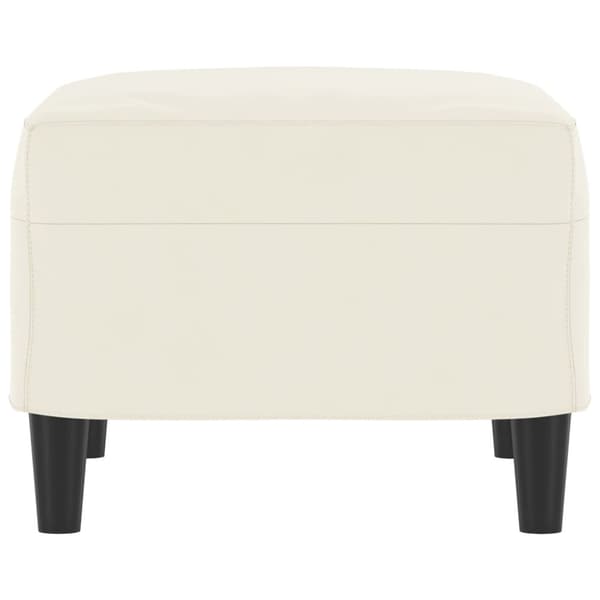 fodskammel 60x50x41 cm velour Cremefarvet