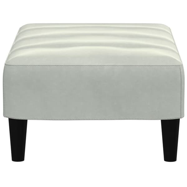 fodskammel 77x55x31 cm velour lysegrå