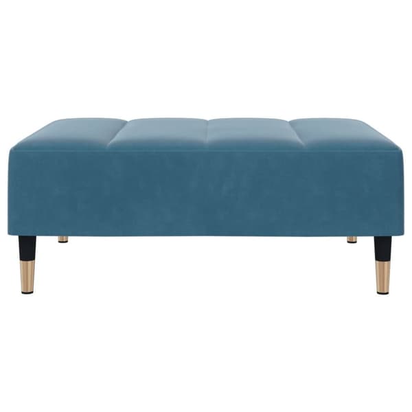 fodskammel 77x55x31 cm velour blå
