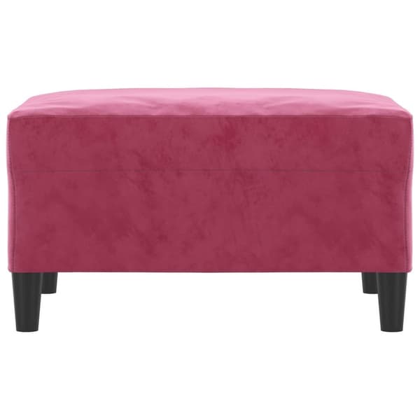 fodskammel 70x55x41 cm velour vinrød