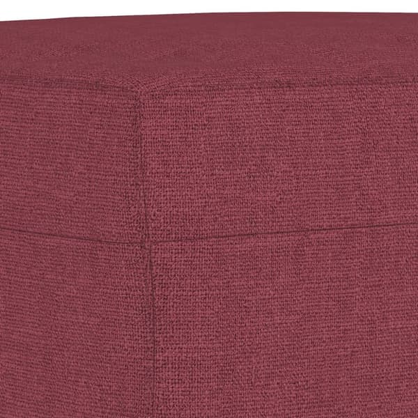 Fotpall Vinröd 70x55x41 cm tyg