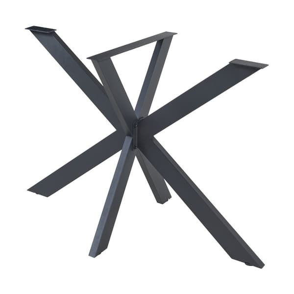 Bordsben Oberau 85x85x71 cm pulverlackerat stål stjärnformad [en.casa]