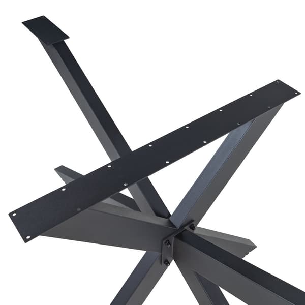 Bordsben Oberau 120x68x71 cm pulverlackerat stål stjärnformad [en.casa]
