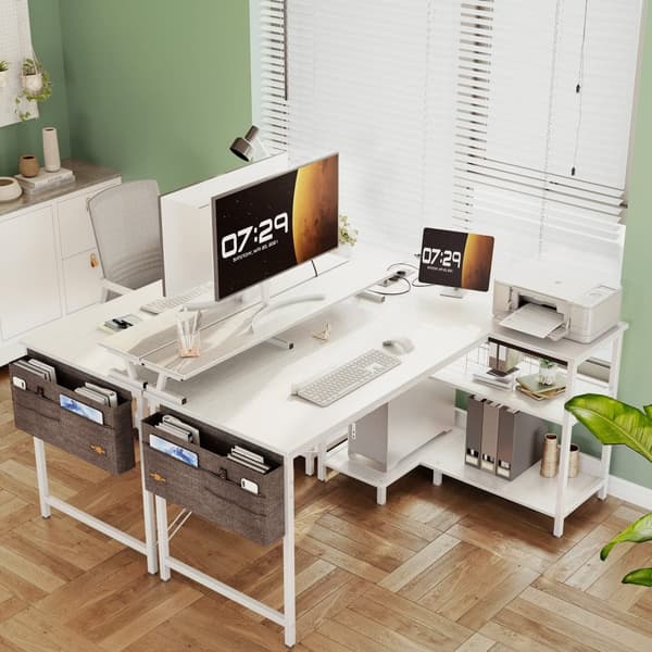Pelipöytä USB+AC Valkoinen 120 cm