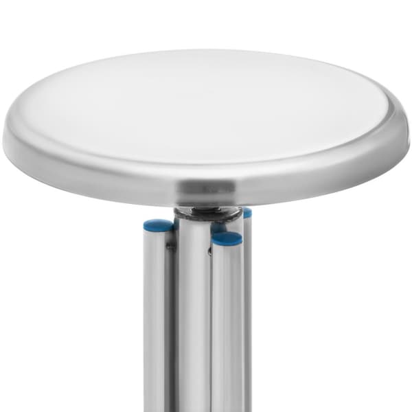 Taburet, værkstedslaboratorietaburet, rustfrit stål, 45-60 cm, op til 150 kg