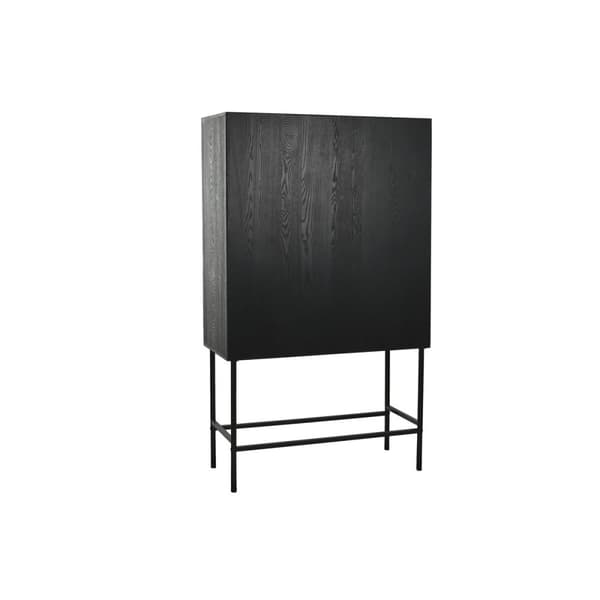 Skab Home ESPRIT Hvid Sort Metal Gran 100 x 40 x 170 cm
