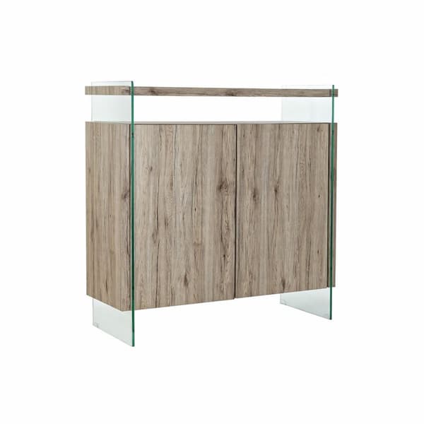 Skänk DKD Home Decor Naturell MDF Härdat glas (120 x 44 x 120 cm)