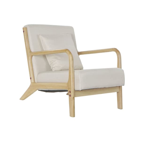 Nojatuoli DKD Home Decor Beige Polyesteri Puu MDF (65 x 77 x 73 cm)