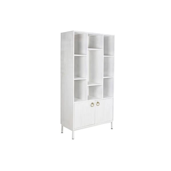 Hyllyt DKD Home Decor Valkoinen Metalli Mangopuu 90 x 40 x 180 cm