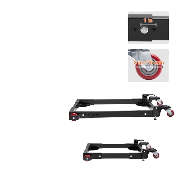 Mobil Base Stand, Justerbar Heavy Duty, Drejelige Hjul,400lbs 2Hjul 1500lbs 2Wheels