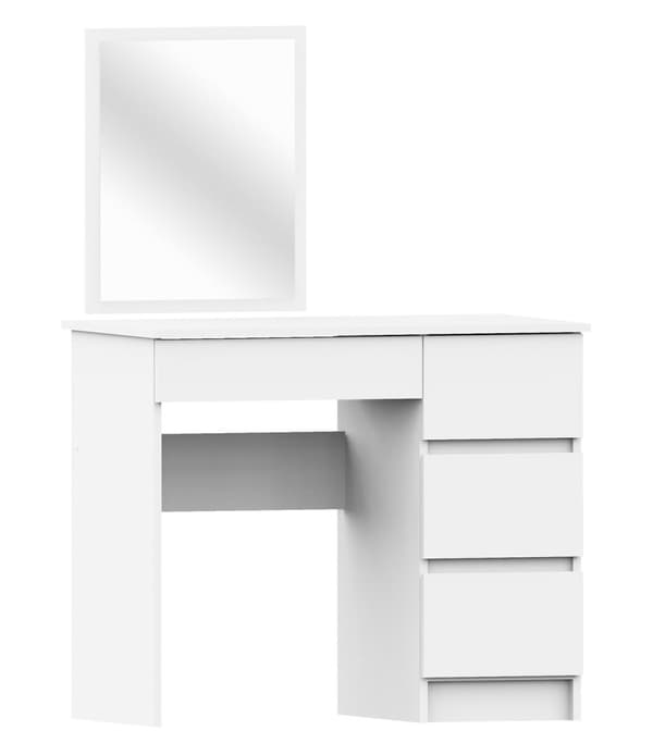 KOSMETIIKKAPÖYTÄ PEILILLÄ T-6/SL 500x600 OIKEA VALKOINEN