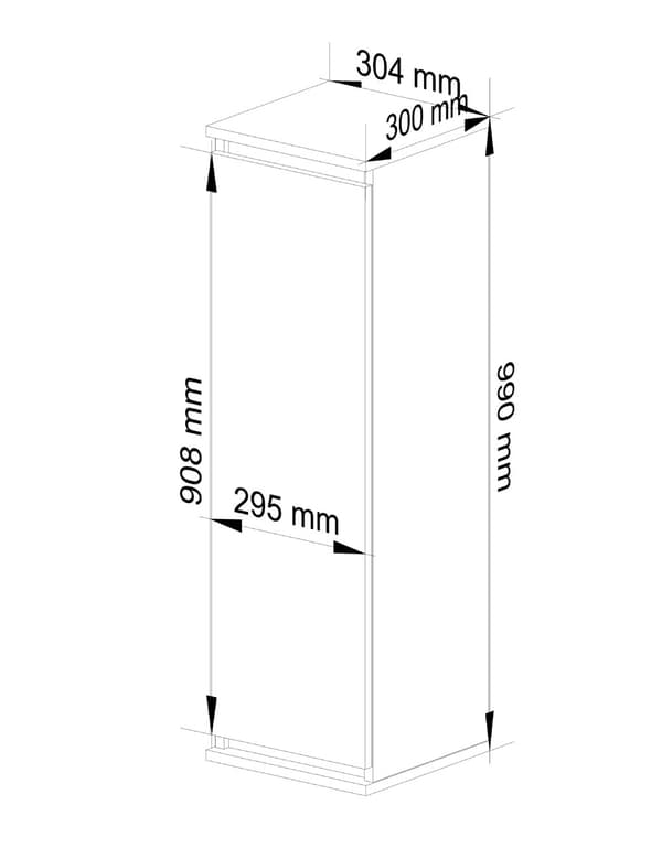VÄGGSKÅP - VITRIN W30 CLP SONOMA
