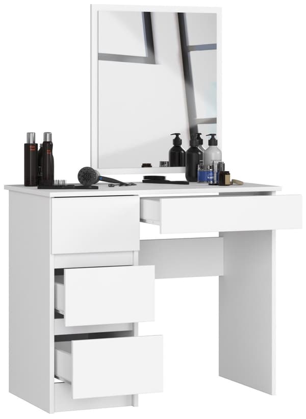 KOSMETIKBORD MED SPEGLAR T-6/SL 500x600 VÄNSTER VIT