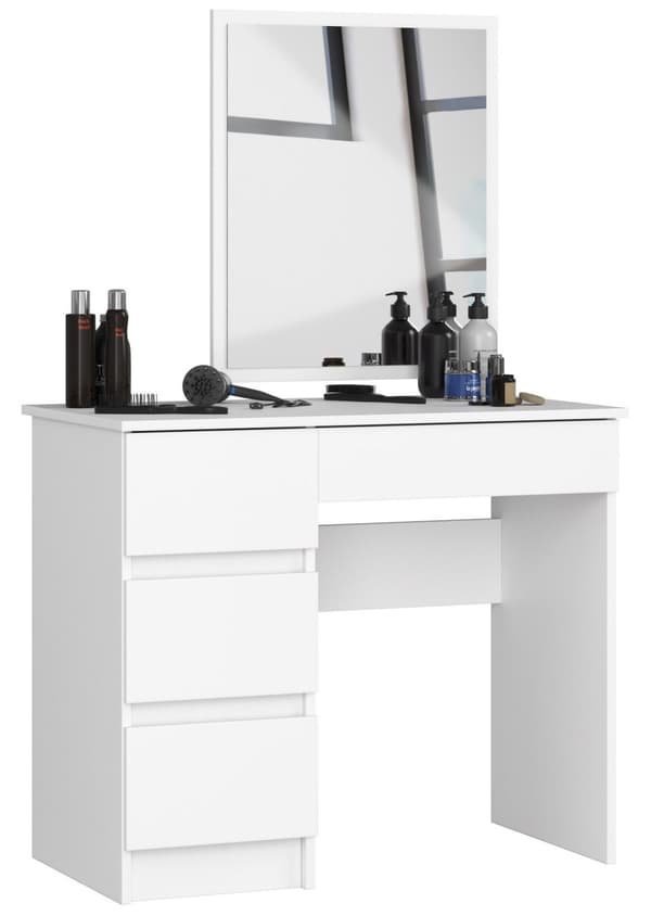 KOSMETIKBORD MED SPEGLAR T-6/SL 500x600 VÄNSTER VIT
