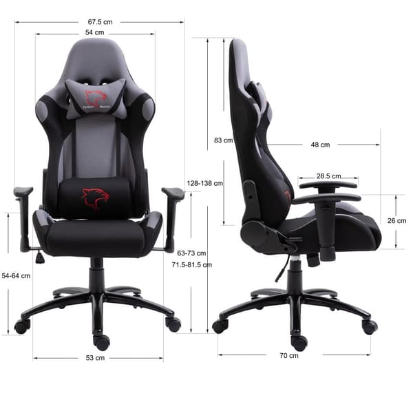 GAMINGFOTEL MATERIALE F4G FG38 GRÅ