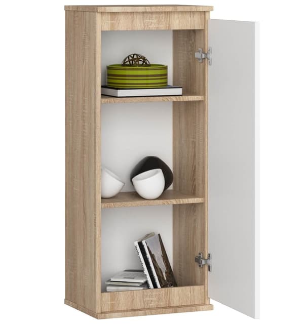 VÆGSKAB - VITRINE W40 CLP SONOMA / HVID