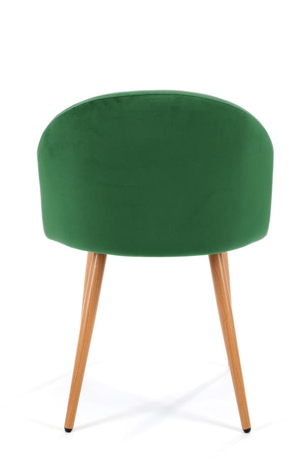 Velourstol polstret SJ.075 Flaskegrøn