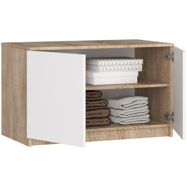 OVERSKAB TIL SKAB S90 2D 2SK CLP SONOMA / HVID
