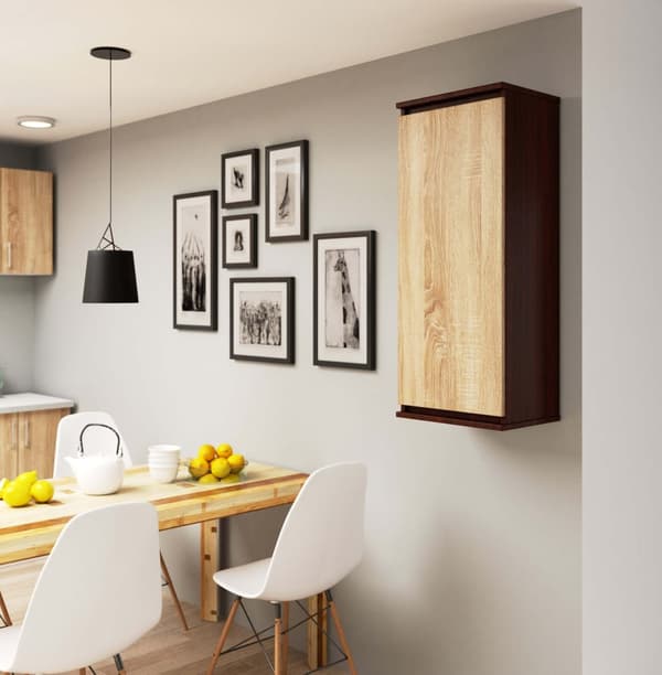 VÆGSKAB - VITRINE W40 CLP WENGE / SONOMA