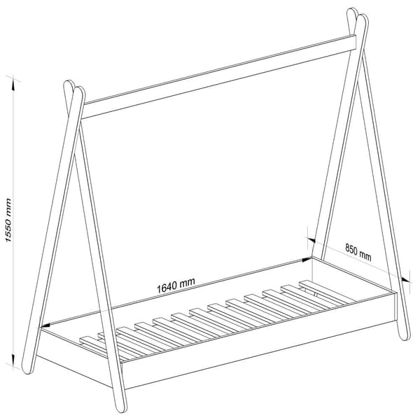 Lasten sänky 160x80 GEM patjalla, vaaleanpunainen