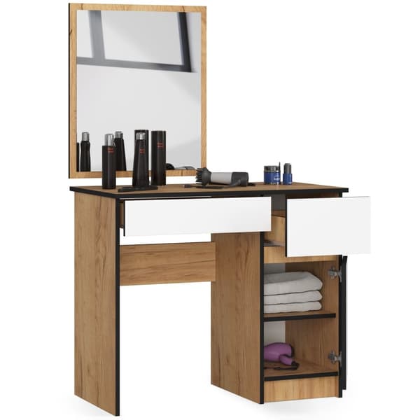 KOSMETIKBORD MED SPEGLAR P-2/SL 500x600 HÖGER DÄBB CRAFT / VIT