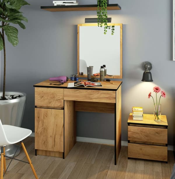 Toiletbord med spejl CLP P-2/SL VENSTRE DĄB CRAFT