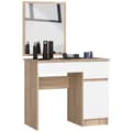 Miniatyrbillede 1 af 5: Toiletbord med spejl CLP P-2/SL HØJRE DÆL SONOMA / HVID