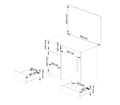 Miniatyrbillede 3 af 5: Toiletbord med spejl CLP P-2/SL 900x600 VENSTRE DĄB CRAFT / HVID