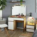Miniatyrbillede 5 af 5: Toiletbord med spejl CLP P-2/SL 900x600 VENSTRE DĄB CRAFT / HVID