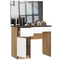 Miniatyrbillede 2 af 5: Toiletbord med spejl CLP P-2/SL 900x600 VENSTRE DĄB CRAFT / HVID