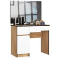 Miniatyrbillede 1 af 5: Toiletbord med spejl CLP P-2/SL 900x600 VENSTRE DĄB CRAFT / HVID