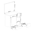 Miniatyrbillede 3 af 5: Toiletbord med spejl CLP P-2/SL 900x600 HØJRE DÆMPET CRAFT / HVID