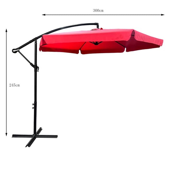 HAVEPARASOL CYNIA RØD