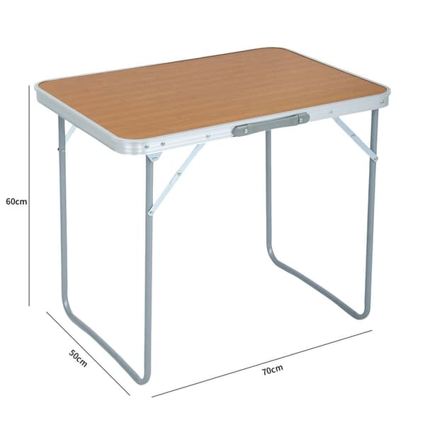 Sammenklappeligt campingbord ARES 70x50 cm Træ